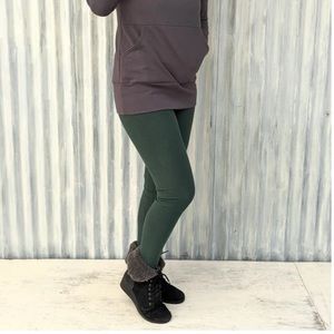 Yana Dee Clothing Lumi Legging Green Large Tencel & Organic Cotton Fleece